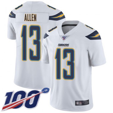 Los Angeles Chargers NFL Football Keenan Allen White Jersey Men Limited  #13 Road 100th Season Vapor Untouchable->youth nfl jersey->Youth Jersey